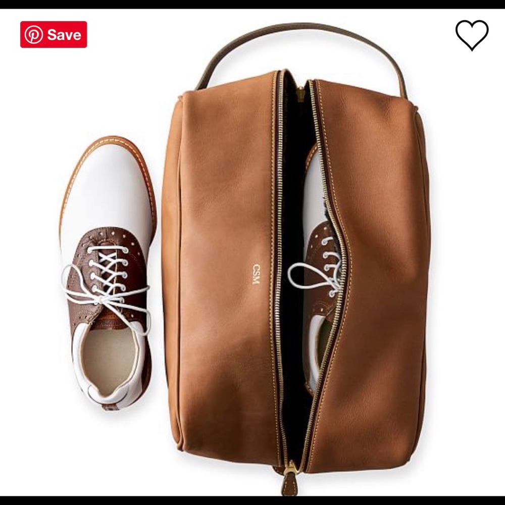 NWT! Mark & Graham Leather Shoe Bag (no monogram)